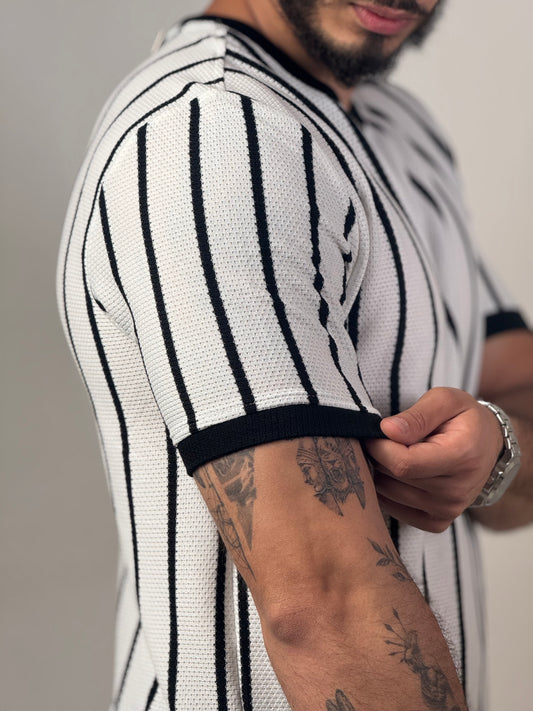 Striped Tee "White"