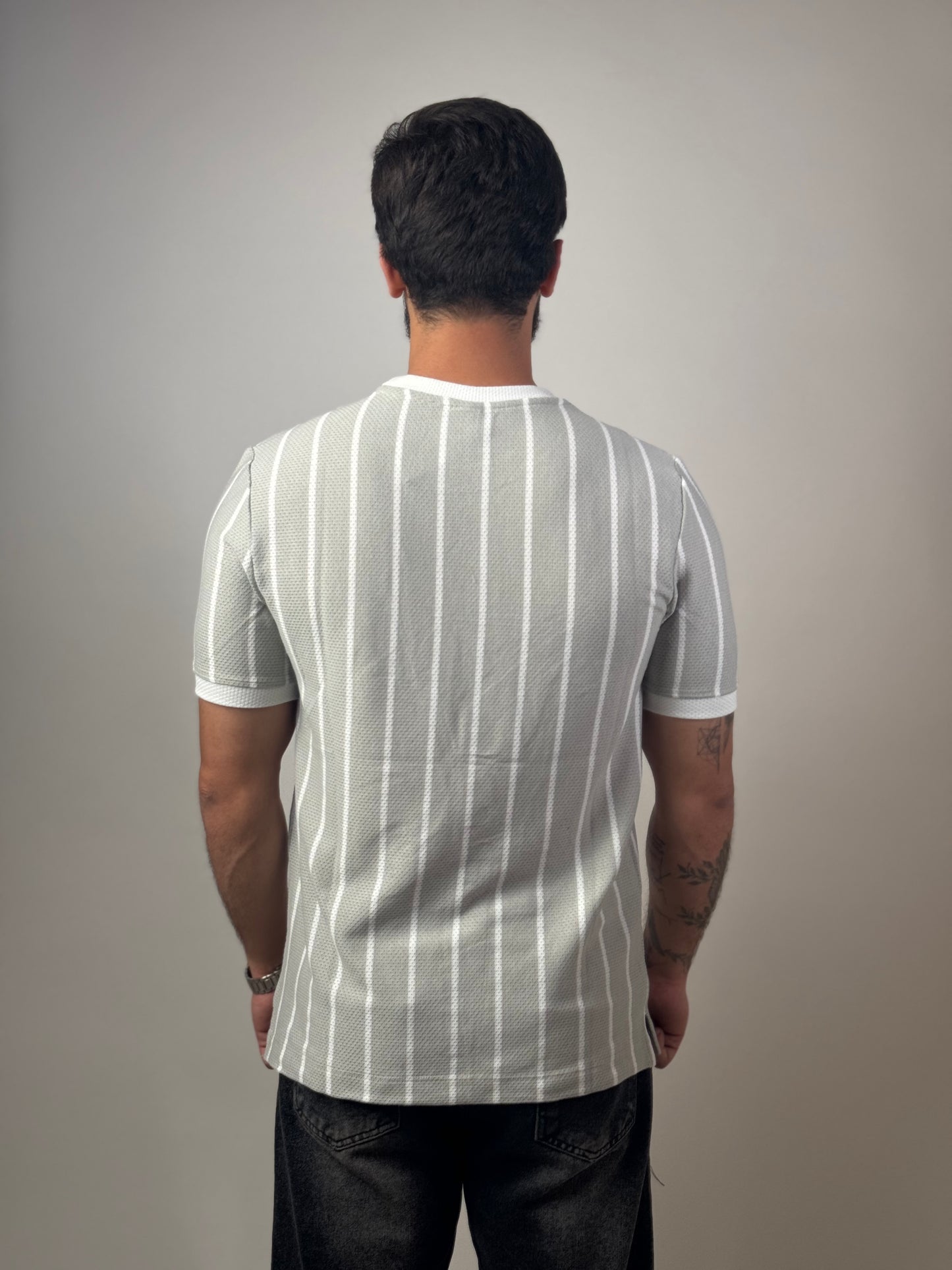 Striped Tee "Grey"