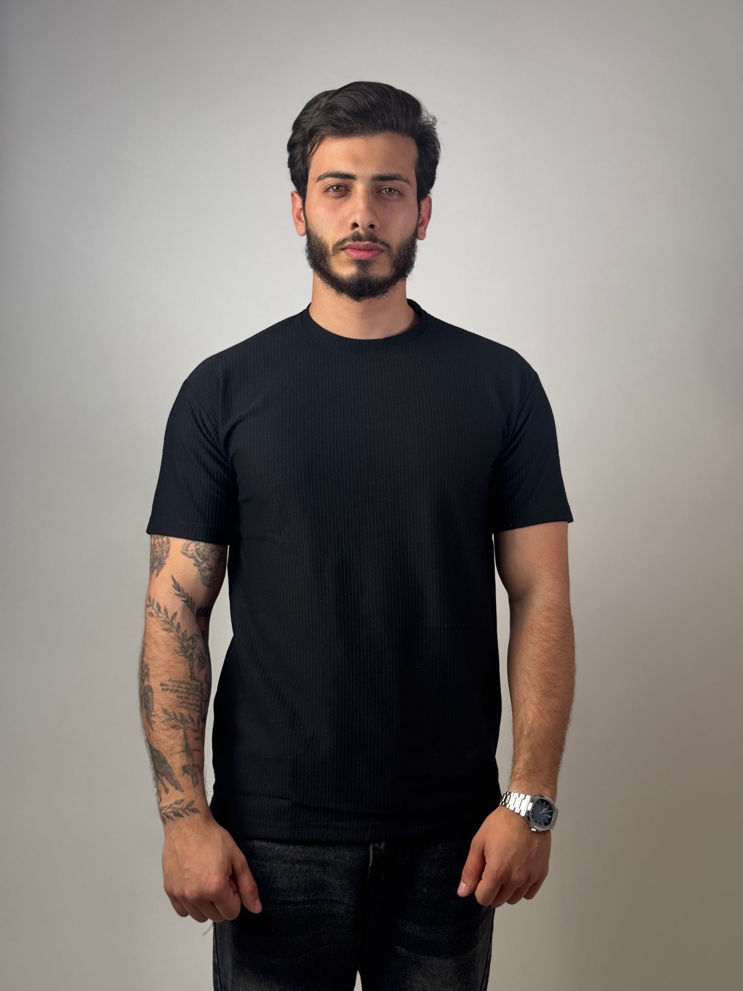Luxe Rib Tee "Black"