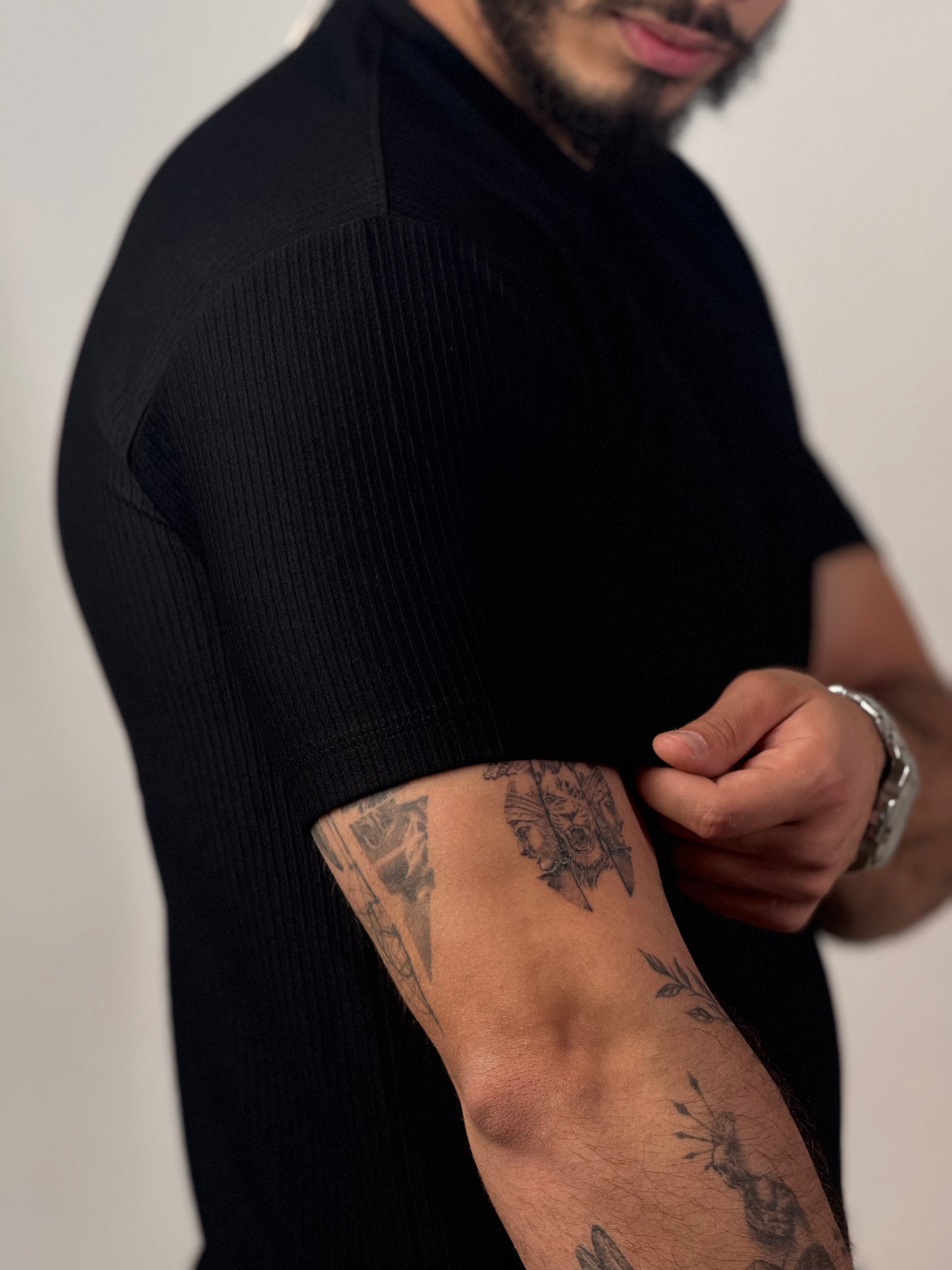 Luxe Rib Tee "Black"