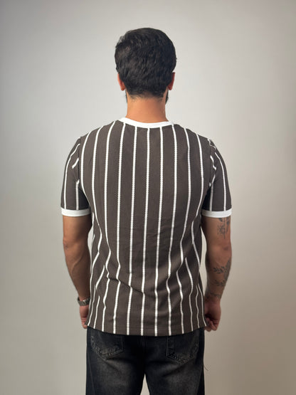 Striped Tee "Bark"