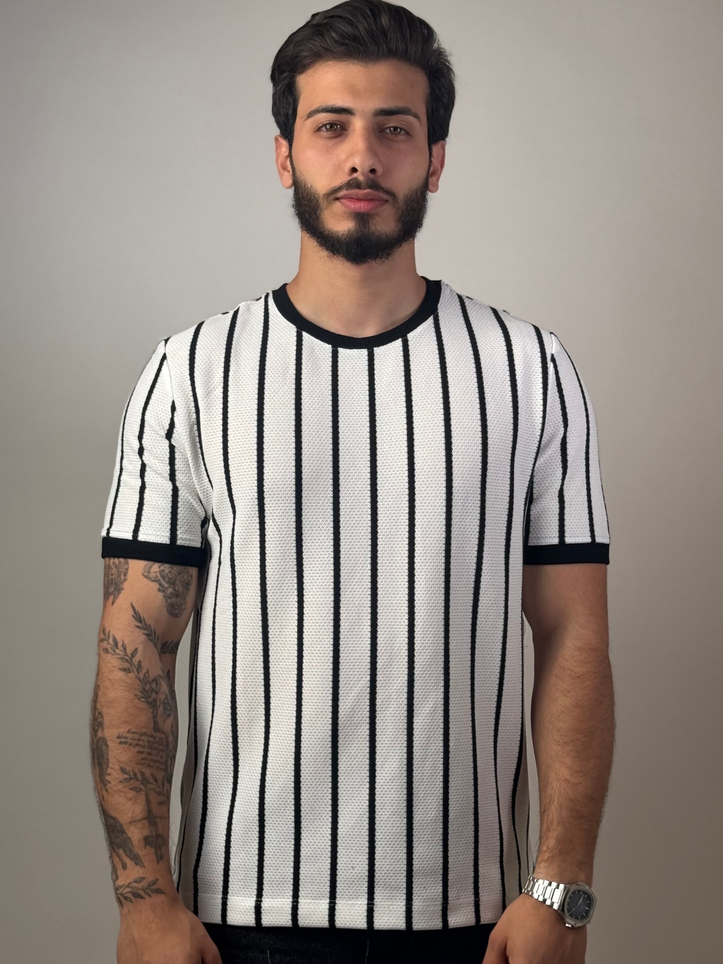 Striped Tee "White"