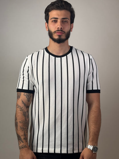 Striped Tee "White"