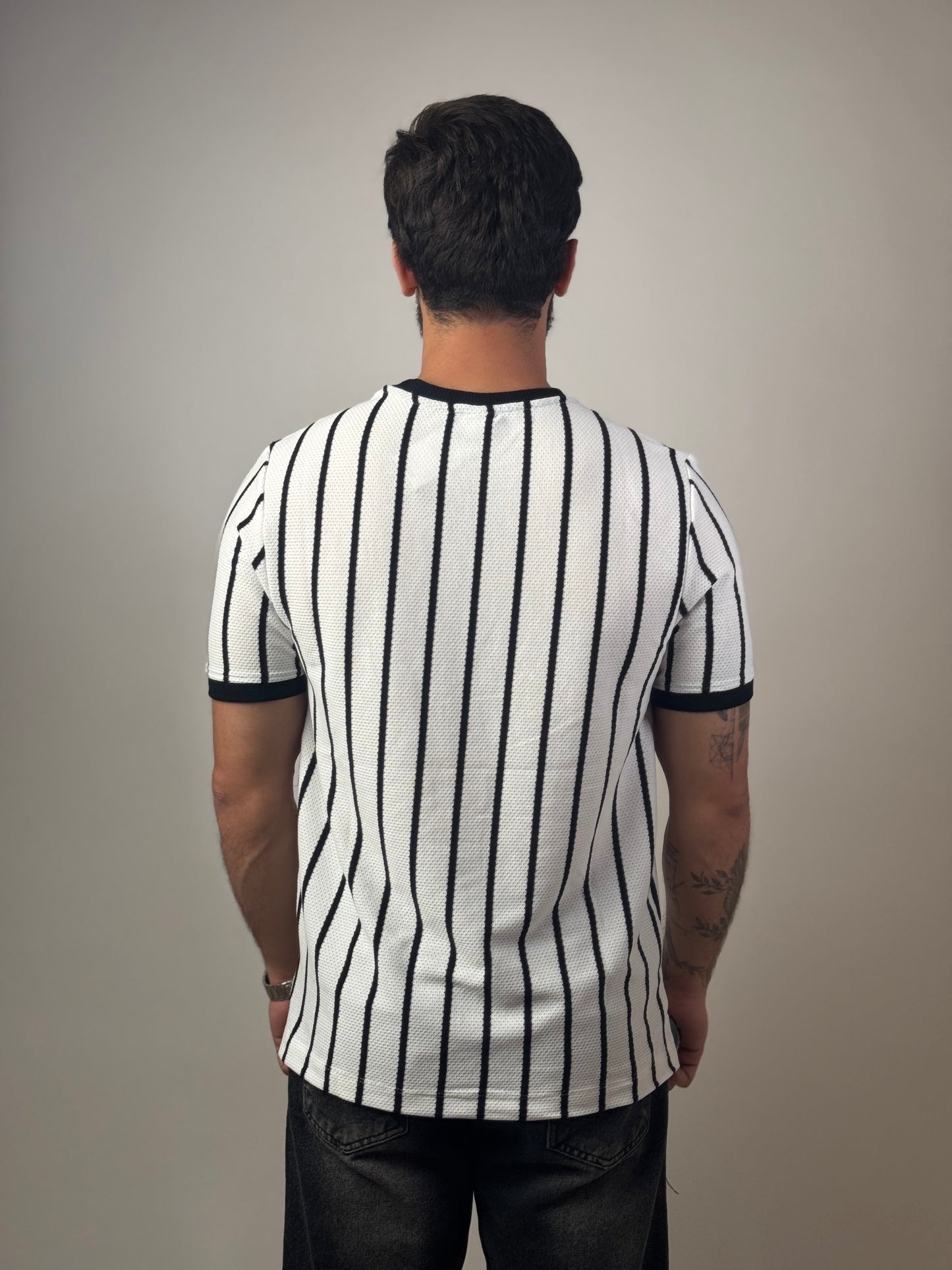 Striped Tee "White"