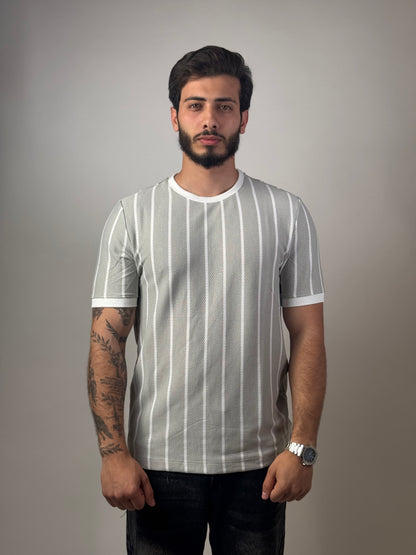 Striped Tee "Grey"