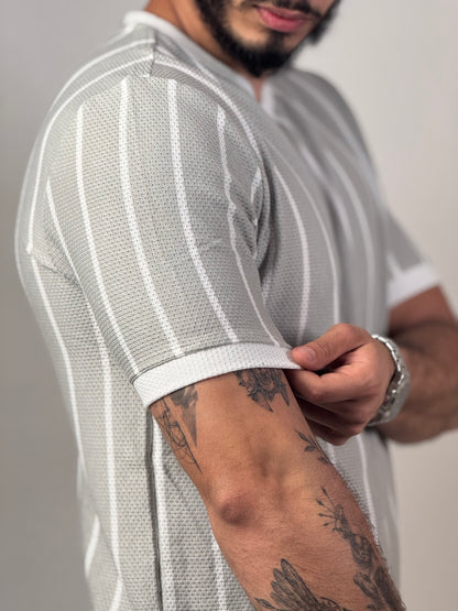 Striped Tee "Grey"