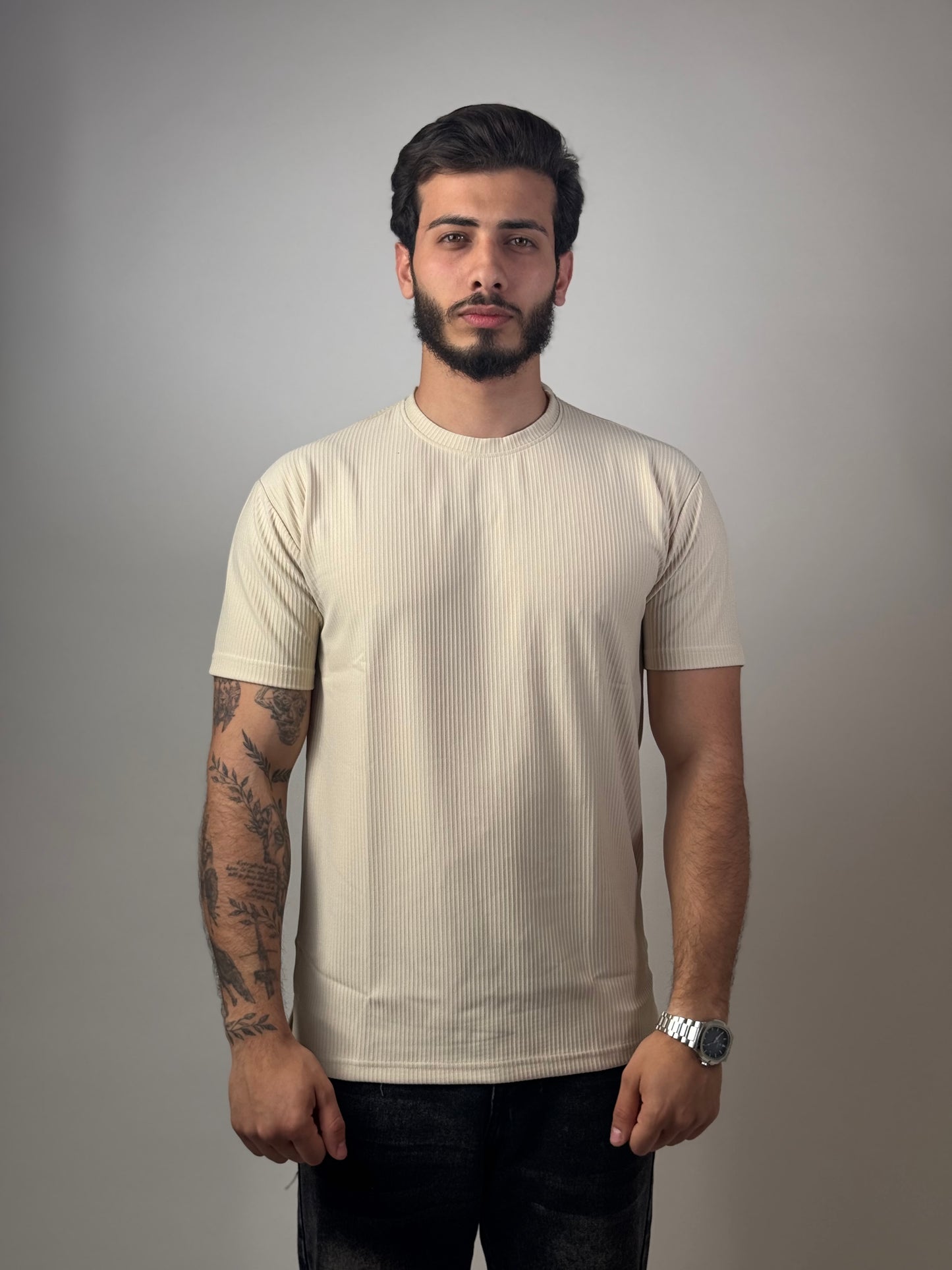 Luxe Rib Tee "Sand"