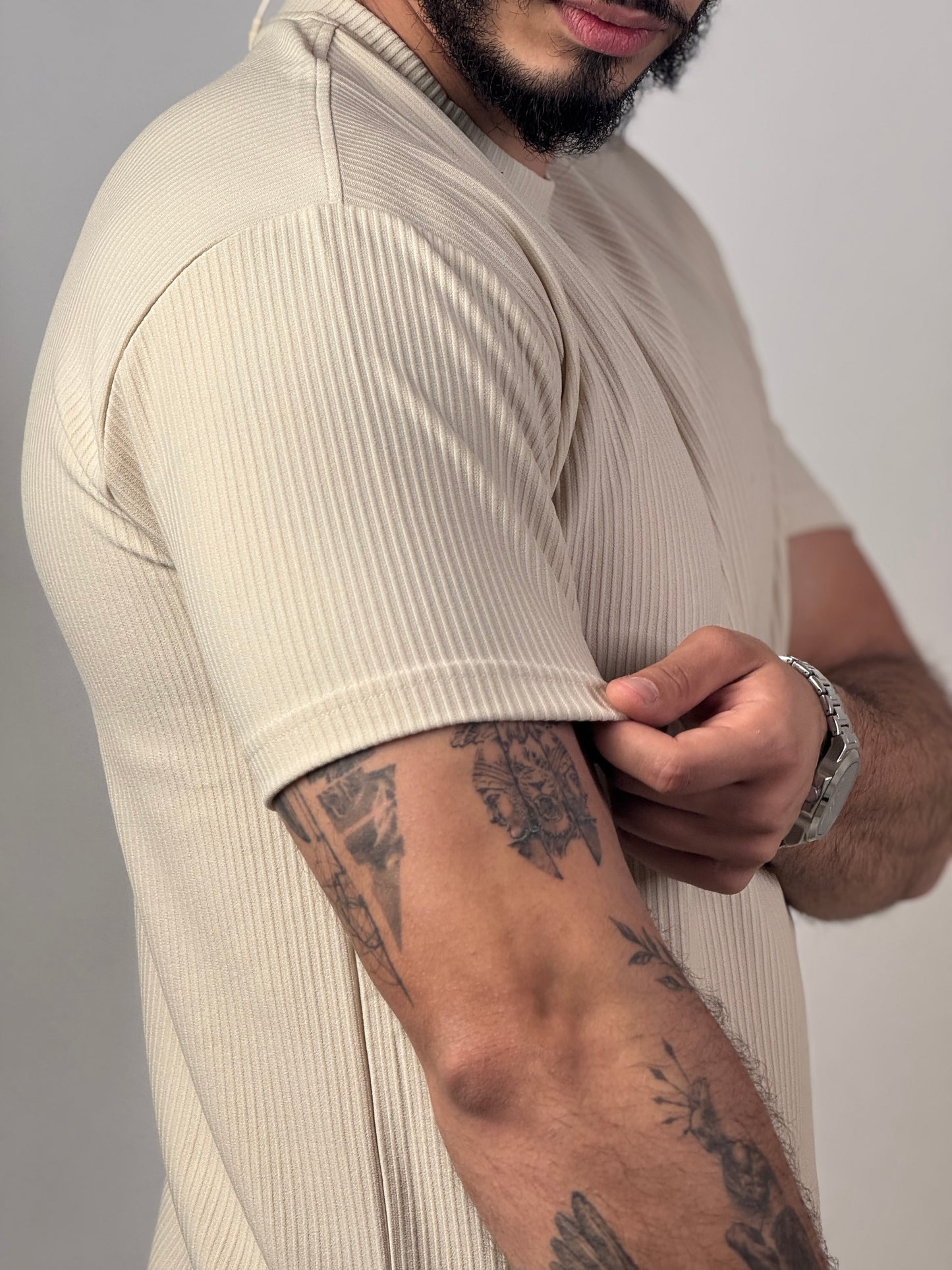 Luxe Rib Tee "Sand"