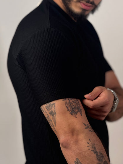 Luxe Rib Tee "Black"
