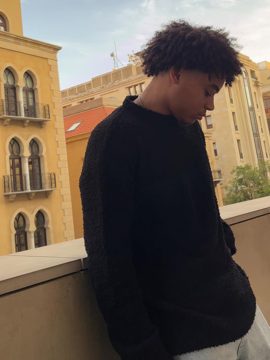 Fuzzy Sweater "Black"