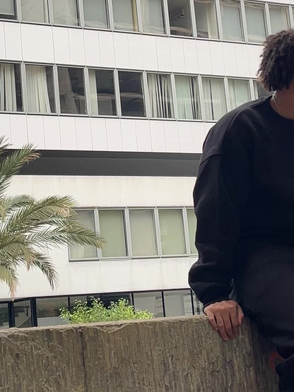 Oversized Basic Sweater "Black"