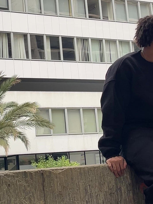 Oversized Basic Sweater "Black"