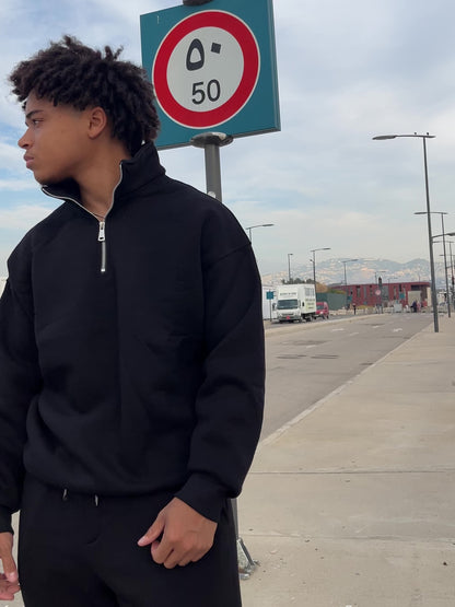 Half-Zip Sweater "Black"